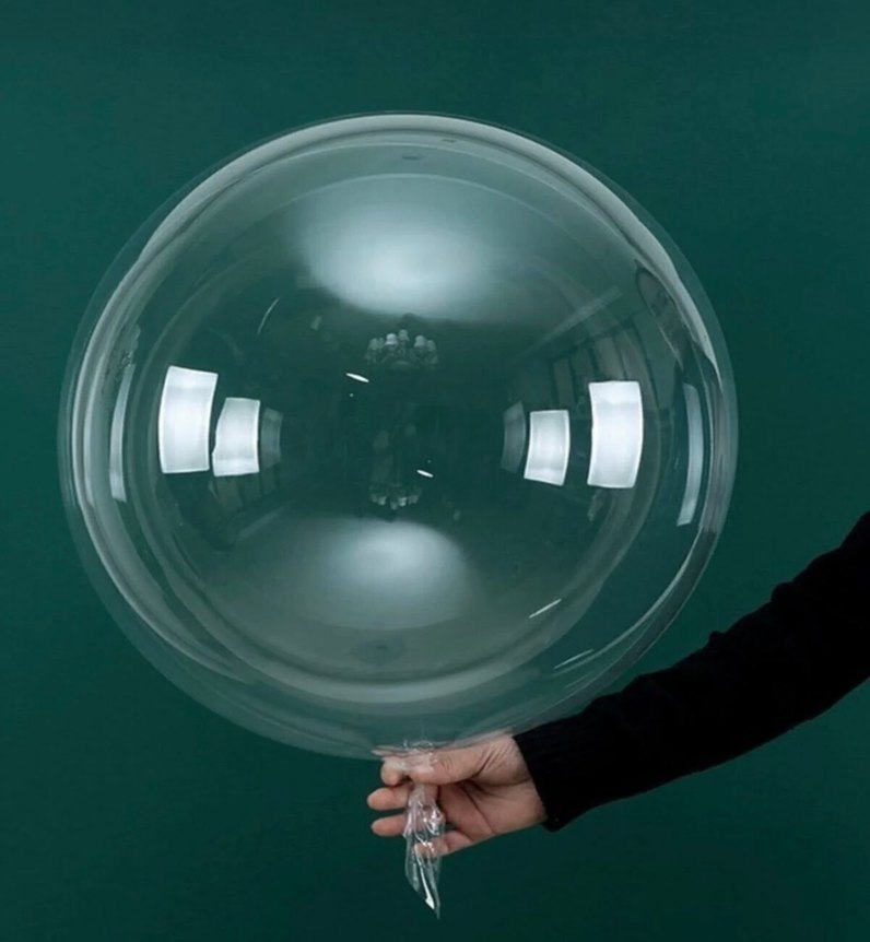 10 adet Şeffaf Bobo Balon 20 inç - Görsel 2