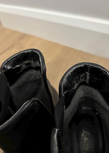 Siyah Kadın deri bot - Görsel 6