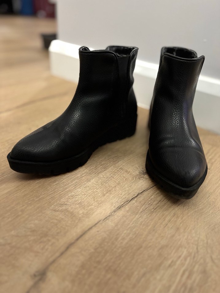 Siyah Kadın deri bot - Görsel 2