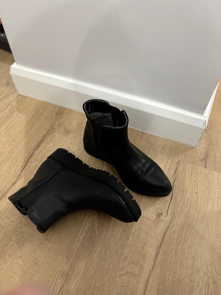 Siyah Kadın deri bot - Görsel 5