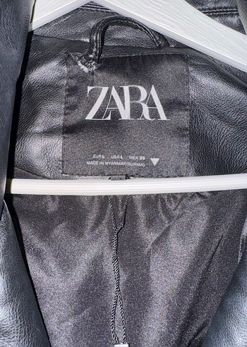 Zara Siyah Deri Biker Ceket - Görsel 2