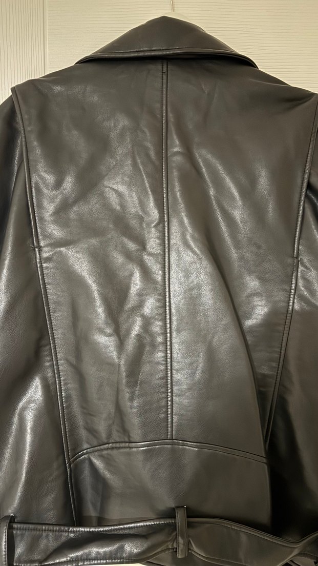 Zara Siyah Deri Biker Ceket - Görsel 5