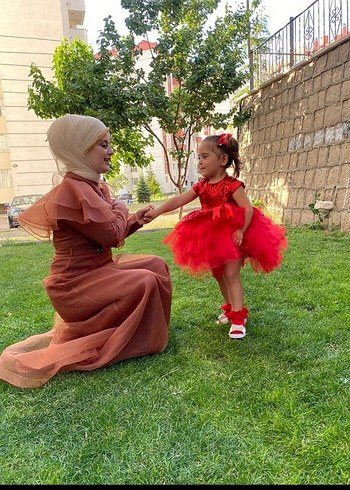 Diğer Mixie Kız Çocuk Kırmızı Tüllü Abiye Elbise