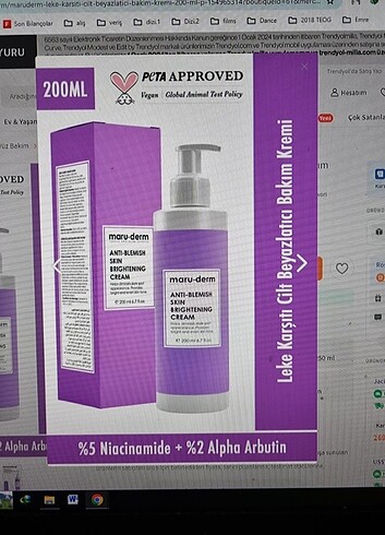 Maru-Derm leke karşıtı cilt beyazlatıcı bakım kremi..200 ml.