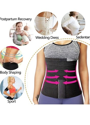 universal Beden Tummy Wrap Bel İnceltici, Yağ Yakıcı, Sıkılaştırıcı Kum Saati Be