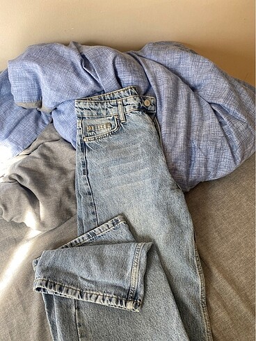 xs Beden mavi Renk Trendyolmilla wide leg jean