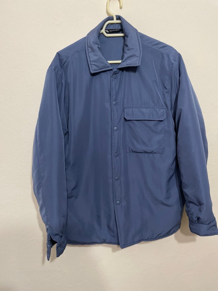 Düğmeli Mavi Erkek Ceket - Görsel 2