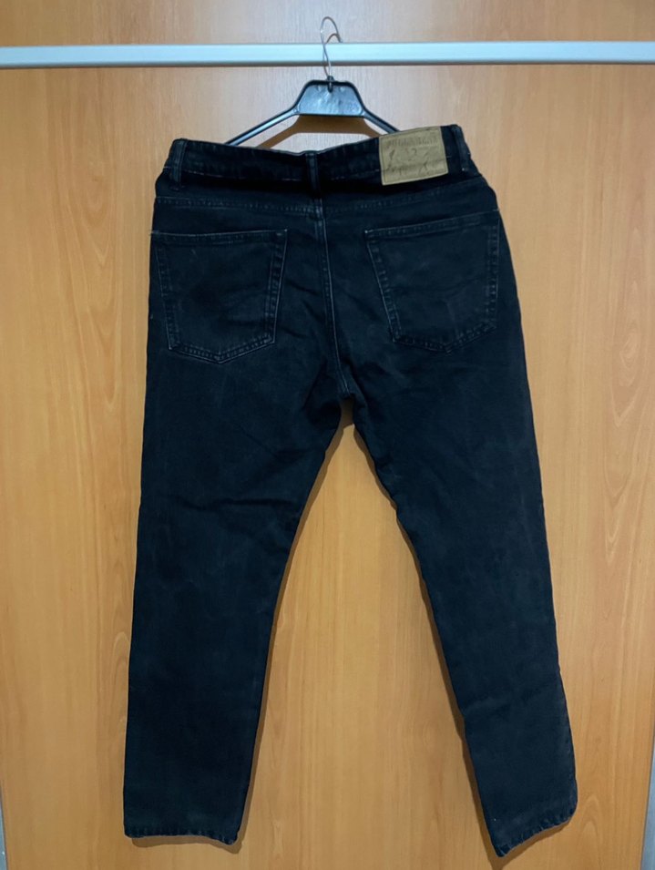 PULL&BEAR Erkek Siyah Regular pantolon - Görsel 2