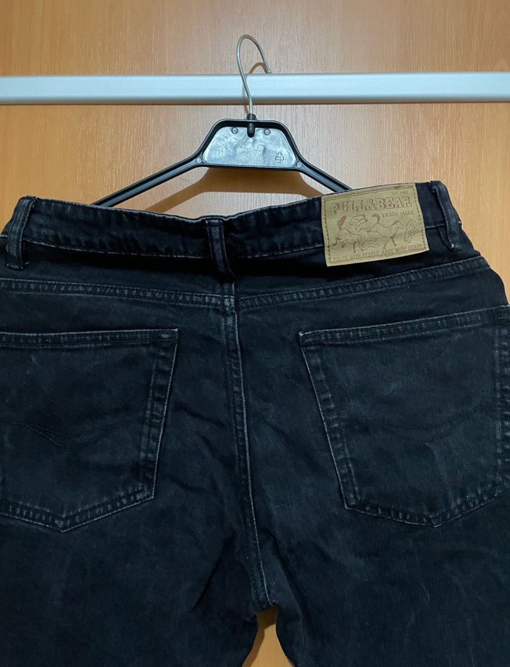 PULL&BEAR Erkek Siyah Regular pantolon - Görsel 3