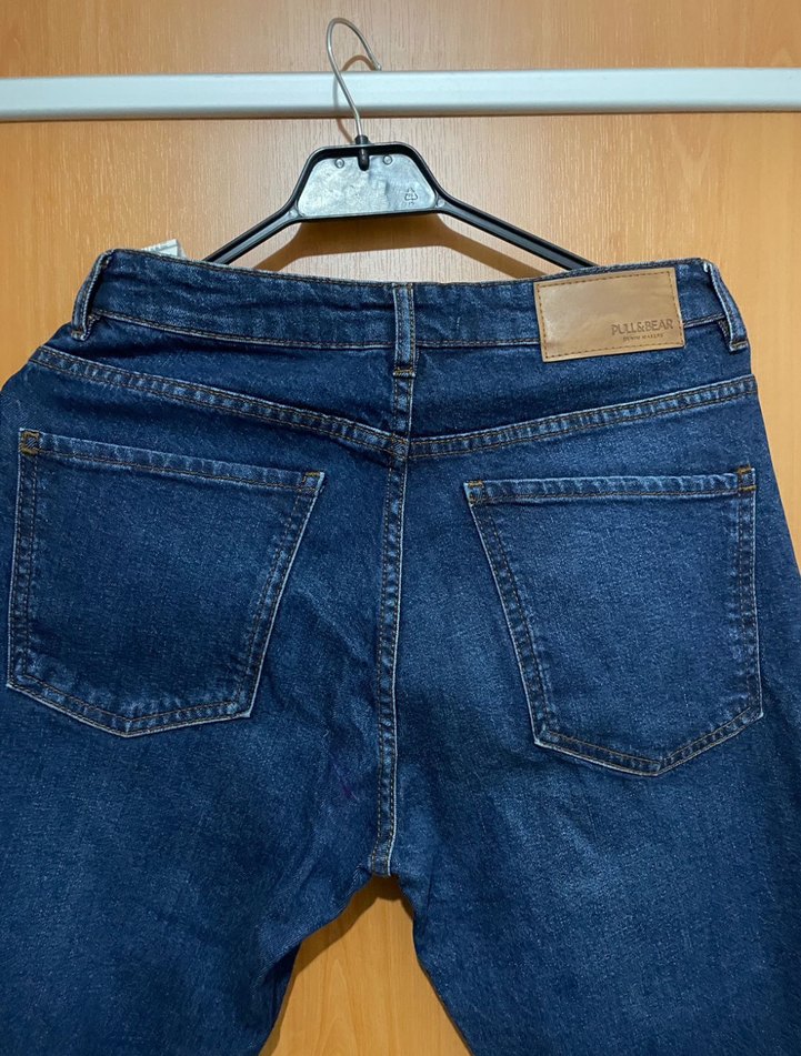 PULL&BEAR Erkek Lacivert jean - Görsel 4