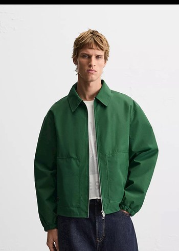 Zara Yeşil Regular Fit Erkek Ceket