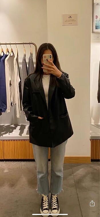 H&M deri ceket