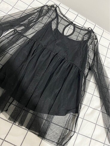 Tül bluz - Görsel 3