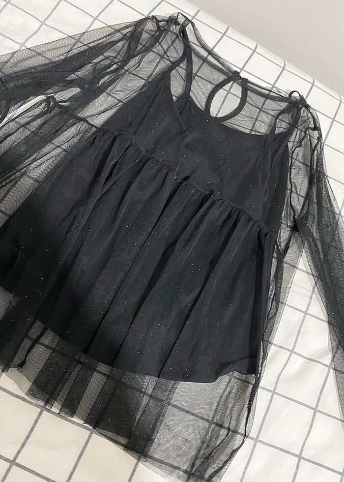 Tül bluz - Görsel 3