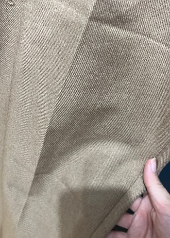 Zara Bej Kadın Fermuarlı Kumaş Pantolon