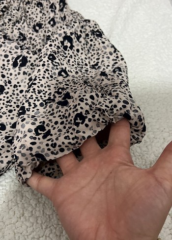 Gri Leopar Desenli elbise - Görsel 3