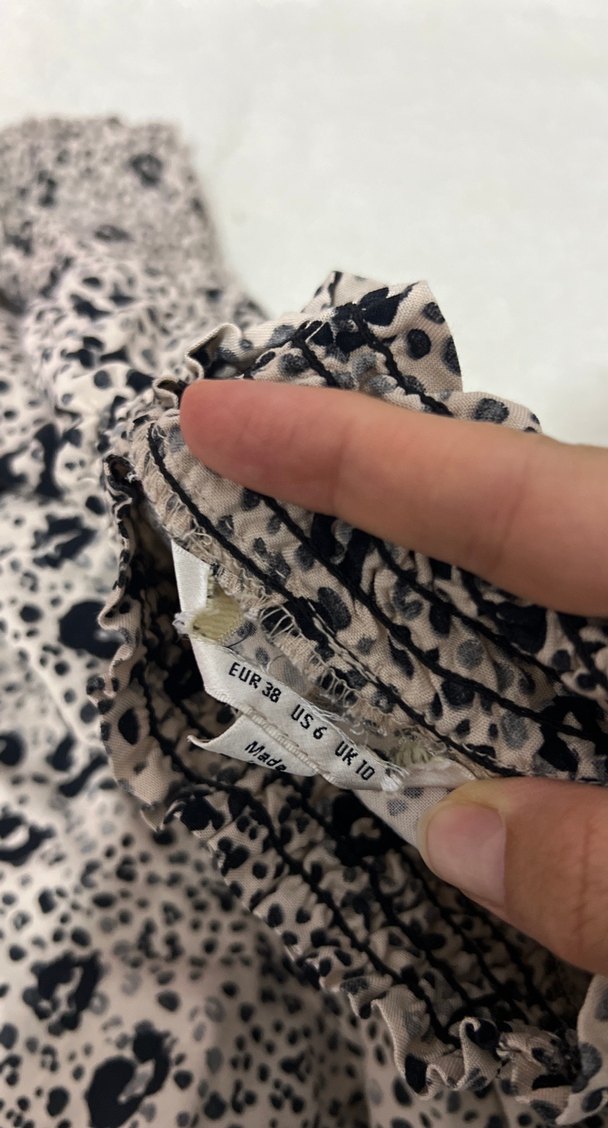 Gri Leopar Desenli elbise - Görsel 4