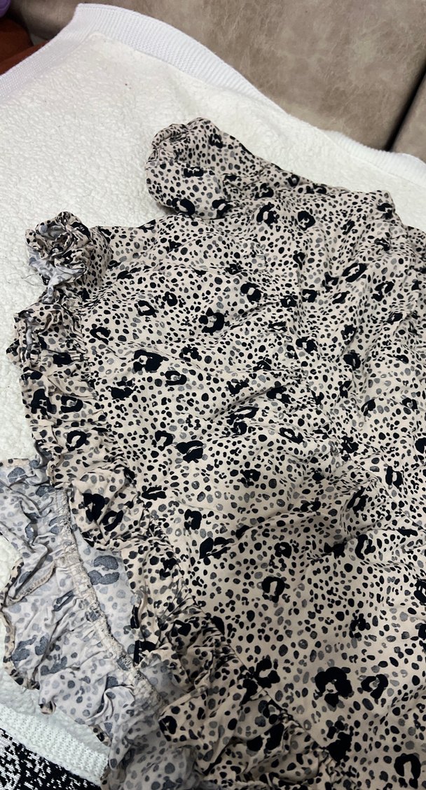 Gri Leopar Desenli elbise - Görsel 2