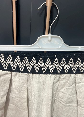 m Beden beyaz Renk Beyaz Keten Bohem havuç pantolon