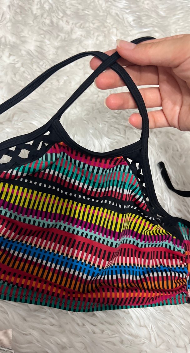 Bohem Çok Renkli Strappy Bikini Takımı - Görsel 4