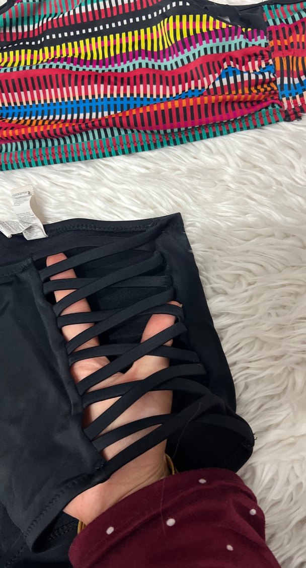 Bohem Çok Renkli Strappy Bikini Takımı - Görsel 2