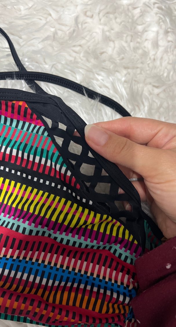 Bohem Çok Renkli Strappy Bikini Takımı - Görsel 3