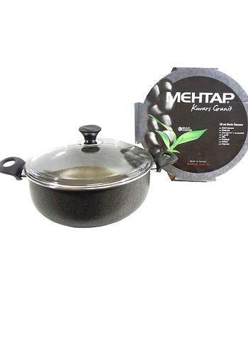 Mehtap Kuvars Granit Kapaklı Tencere 26 cm