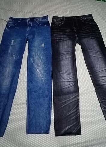 Kot görünümlü tayt L/XL beden için uygun. 