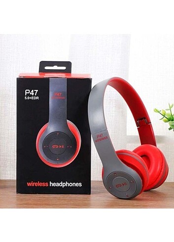 P47 kablosuz Bluetooth wireless kafa üstü kulaklık yeni 