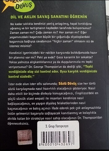 Kibarca ikna sözlü Dövüş Sanatı kitap yeni