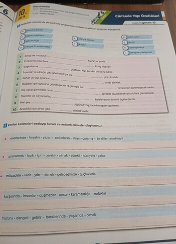6.sınıf Türkçe 36 haftalık görev söylerim yeni - Görsel 2