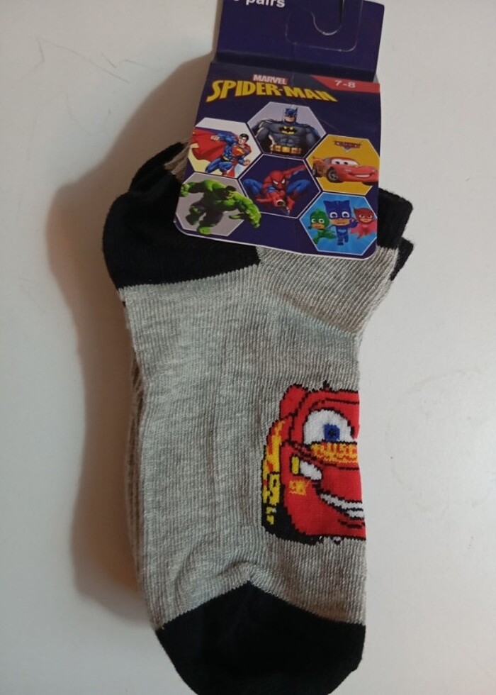 Marvel karışık erkek çocuk çoraplar yeni - Görsel 4