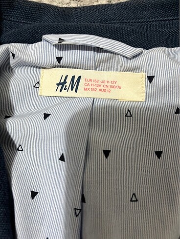 11-12 Yaş Beden lacivert Renk H&M ceket