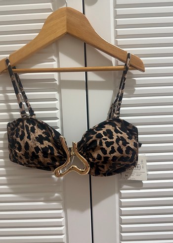 xs Beden Leopar bikini üstü
