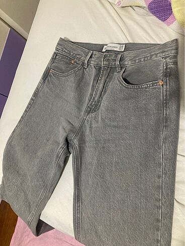 m Beden gri Renk Stradivarius D96 Jean