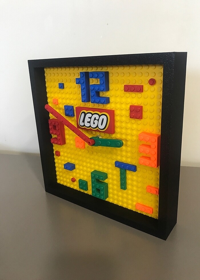 Lego görünümlü duvar saati - Görsel 3