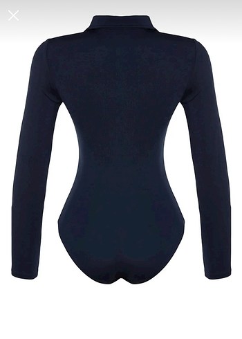 Trendyol & Milla Lacivert Fermuarlı Uzun Kollu Body