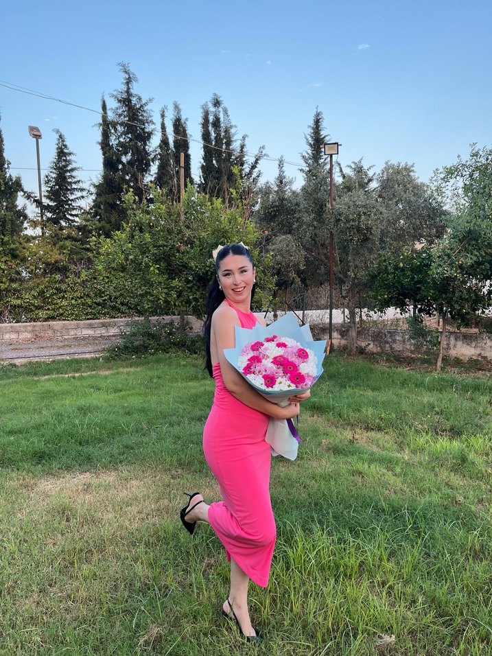 Pembe Straplez Dantel İşlemeli Uzun Elbise - Görsel 2