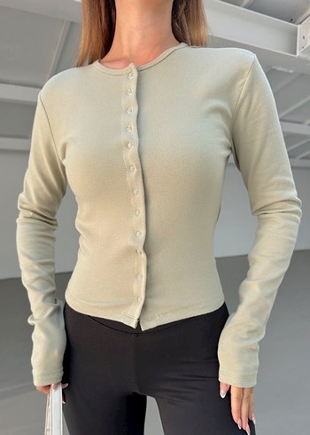 Çıtçıtlı %100 pamuk bluz - Görsel 4