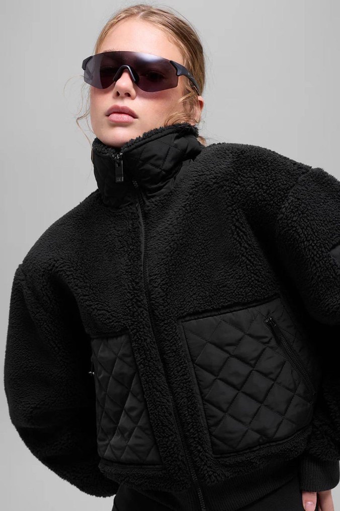 Siyah Kadın Peluş Kış Ceketi - Alo - Görsel 2