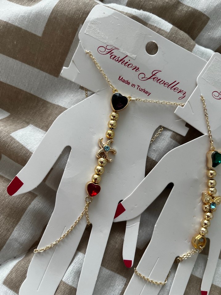 Renkli Boncuklu Bohem Kadın El Zinciri - Görsel 3