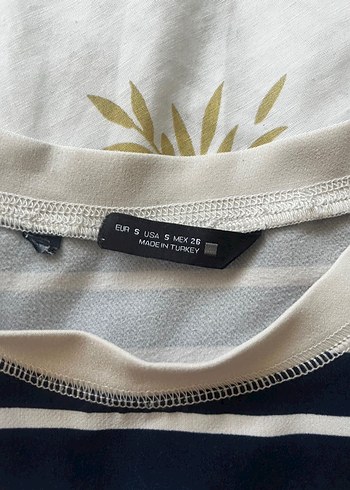 Beyaz Çizgili Hamile Bluzu - Görsel 5