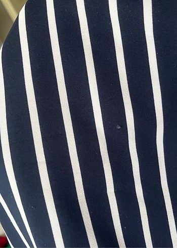 Beyaz Çizgili Hamile Bluzu - Görsel 3