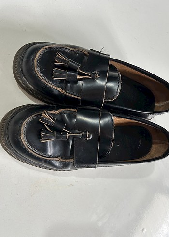 37 Beden Topshop Marka Siyah Klasik Loafer