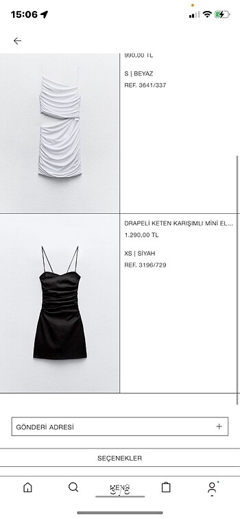 xs Beden Zara siyah elbise