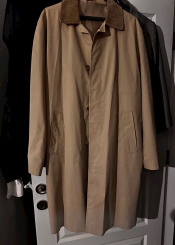 WAKKOROMA Bej Erkek Süet Trençkot Düğmeli - Görsel 2