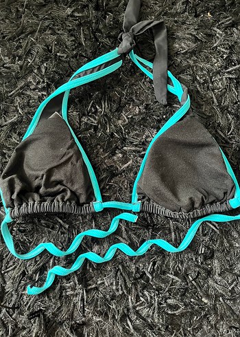 Nakışlı Turkuaz Bikini Üstü - Görsel 3