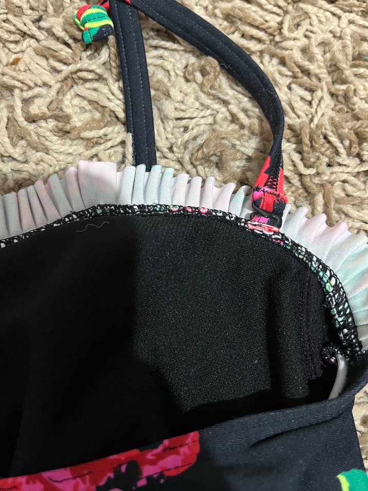 Çiçek Desenli Fırfırlı Midi Mayo - Görsel 4