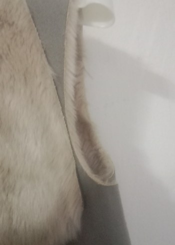 Gri Süet Kürklü V Yaka kız çocuk Yelek - Görsel 5