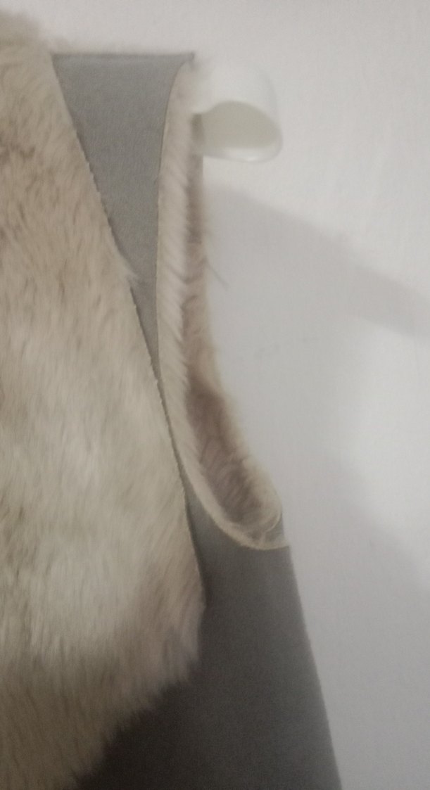 Gri Süet Kürklü V Yaka kız çocuk Yelek - Görsel 5